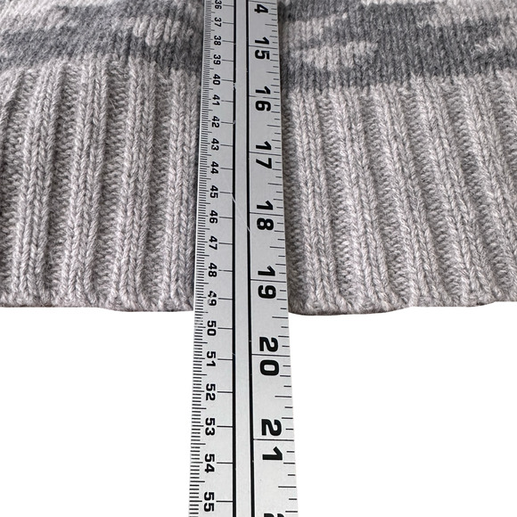 Vintage Lauren Ralph Lauren Aztec Cardigan Sweater Womens PM Gray Wool LRL - Picture 9 of 9